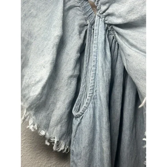 Show Me Your Mumu Lilian Off Shoulder Dress In Chambray Size Large - Picture 5 of 9